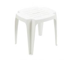 SATURNIA 8330001 Taburete Resina Blanco 42x37x38 cm.