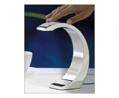 Lunartec Silver Moon - Lámpara de mesa LED de diseño (3 W, encendido y apagado mediante sensor), color plateado