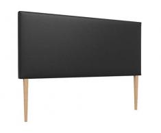 LA WEB DEL COLCHON - Cabecero tapizado Paros Big para Cama de 200 (210 x 115 cms) Negro | Cama Juvenil | Cama Matrimonio | Cabezal Cama |