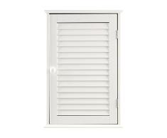 Premier Housewares - Armario de baño para la pared con 1 puerta (57 x 39 x 17 cm), color blanco
