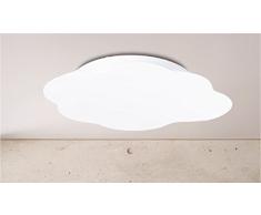 iBERGADA ILUMINACIÓN - Lámpara de techo Plafón de Tela Elástica - Nube 60x52 color Blanco