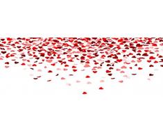 Cabecero Cama Cartón ecologico | Impresión Digital | Sin Relieve | Niña Beso Corazones sobre madera blanca 150 x 60 cm | Cabecero Ligero, Elegante, Resistente y Económico