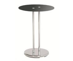 Haku Möbel 33203 Taburete 40 x 40 cm, cromo / blanco