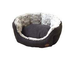 Nobby Cacho - Cama Ovalada (55 x 50 x 21 cm), Color Gris Oscuro