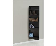 Zapatero de Bert 500 Mirror Giratorio Espejo Zapatero Espejo Negro Altura 150 cm