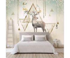 Anasc Gran Mural Nórdico De Elk-Abstracto Minimalista Pared De Tela Geométrica-Dormitorio Cama De Fondo Fondos De Escritorio 260x175cm