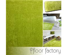 Alfombra Moderna Seasons verde 200x290 cm - Alfombra de Pelo Largo blanda y suave
