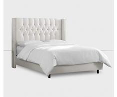 LA WEB DEL COLCHON - Cabecero tapizado Florida para Cama de 90 (100 x 120 cms) Blanco | Cama Juvenil | Cama Matrimonio | Cabezal Cama |