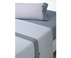 SABANALIA - Juego de sábanas Estampadas Mota (Disponible en Varios tamaños y Colores), Cama 150, Gris