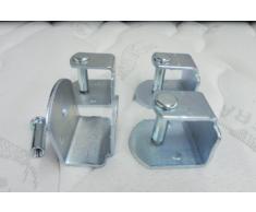 Pack 4 abrazaderas metalicas para somier de tubo 30x30