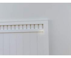 Muebles pejecar cabecero Modelo Bora para Cama de 135 Fabricado en Madera Maciza de Pino insigni Acabado en Blanco Satinado