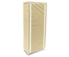Relaxdays Armario para zapatos/Zapatero de 9 pisos hecho de polipropileno, 36 pares de zapatos, 30 x 60 x 151 cm, color beige