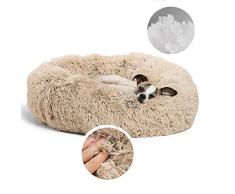 Chengstore , Una Cama Redonda para Perros O Una Cama para Mascotas con Cama De Felpa Y Una Almohadilla Suave Redonda U Ovalada. Calm Shag Vegan For: Adecuado para Gatos Y Perros Pequeños Y Medianos