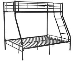 De tres capas cama doble hoja de metal doble armazón de la cama doble, negro blanco, plata,Black