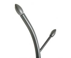 Versa 18790161 Perchero de pie Plateado, Metal lacado, 185x32x32 cm,9 colgadores