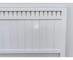 Muebles pejecar cabecero Modelo Bora para Cama de 150 Fabricado en Madera mazica de Pino insigni Acabado en Blanco Satinado