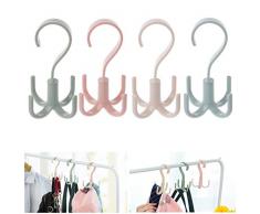 Dabixx 360 Degree giratoria cinturón Percha Bufanda Tie Rack Holder Hook Armario Organizador - Beige