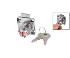 Tono plateado larga de culata Locker armario de seguridad cerradura para cajón w 2 llaves