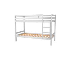 KITKAY Litera Blanco Mate de 2 Camas de 90x190
