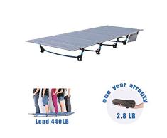 HUKOER plegable cama sofá cama al aire libre Viajes Camping senderismo aleación de aluminio ultraligeros cama plegable para acampada, dormir cama para Camping senderismo pesca 200 kg