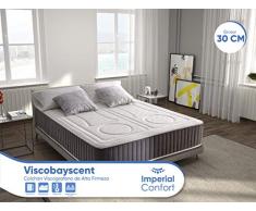 Imperial Confort ViscoBayscent Colchón Visco Grafeno 30 cm Grosor, Alta firmeza, Transpirable, 90 x 190 cm, Espuma viscoelástica, Sencillo