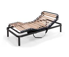Cama articulada con Motor ELECTRICO 135x190cm + SOMIER multilaminas con Patas. 5 Planos ARTICULACIÓN, Tubo Reforzado Acero 50x20MM + Mando