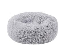 BVAGSS Cama de Felpa Deluxe Plush Redonda de Pelo Nido de Donut para Mascotas Deluxe para Gatos y Perros XH034