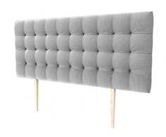 LA WEB DEL COLCHON - Cabecero tapizado Manhattan Big para Cama de 160 (170 x 115 cms) Gris Claro Textil Suave | Cama Juvenil | Cama Matrimonio | Cabezal Cama |