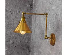 GDLight Lámpara de Pared con Brazo articulado Vintage Estilo Loft Lámpara de Pared de 1 luz Ajustable Aplique de Pared Industrial para Pasillo de Lectura de Dormitorio, E27
