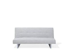 Beliani Sofá Cama tapizado Gris Claro 189 cm Derby