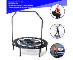 Maximus Pro Rebounder - Trampolin Fitness Plegable. Mini Cama Elástica. Trampolines Fitness para Adultos Peso máximo 140 kg