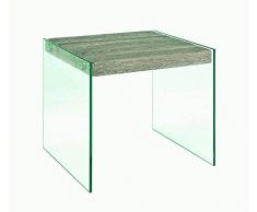 Haku Möbel 87795 Mesa Auxiliar Tubo de Acero Roble / Trufa