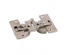 Hettich HFT - Puerta plegable bisagras para tornillos 180 grados, niquelados con cinc fundido, 46787