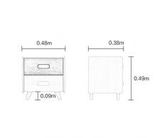 ZSIF Mesa Auxiliar Mesa Esquinera Moderna Habitación Infantil Elegante Dormitorio Minimalista Estante De Almacenamiento Cajón De Madera Maciza Estante Mesita De Noche ( Color : A )