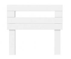 LA WEB DEL COLCHON - Cabecero de Madera Rústico Toscana para Cama de 105 (115 x 90 cms.) Blanco nórdico