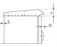 Schneider Electric NSYTJ12030 Tejadillo 1200 x 300 mm para Armario