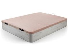 HOGAR24.es 3D- Canapé abatible de Madera de Gran Capacidad Tapa 3D Transpirable Color Blanco vintage-135x190cm