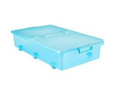 Tatay 1151119 Caja bajo Cama con Ruedas, 63 l, Turquesa, 45.00x78.00x18.00 cm