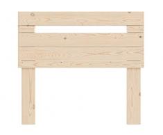 LA WEB DEL COLCHON - Cabecero de Madera Rústico Provenza para Cama de 90 (100 x 90 cms.) Crudo sin Pintar