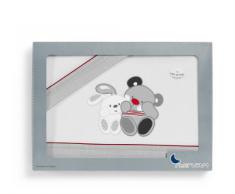 Interbaby Amigos - Juego de sábanas para coche, color gris