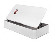 CANAPÉ ABATIBLE JUVENIL DE APERTURA LATERAL (105x190, Blanco)