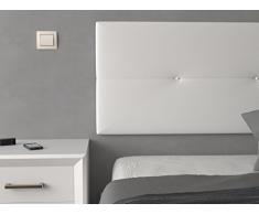 LA WEB DEL COLCHON - Cabecero tapizado Julie para Cama de 150 (160 x 55 cms) Blanco