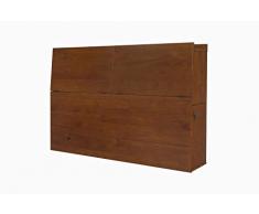 Memomad Cabecero Bali Color Caramelo para Camas de hasta 160cm de Ancho - Cabecero Funcional con Mucho Espacio de Almacenamiento - Moderno cabecero de Madera Maciza de Pino
