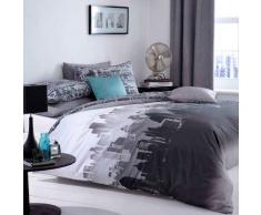 Catherine Lansfield Landscape City - Juego de cama, Multicolor, (135 cm x 200 cm, 1 funda de almohada de 50 cm x 75 cm)