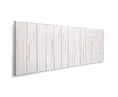 SUENOSZZZ-ESPECIALISTAS DEL DESCANSO Cabecero de Cama de Madera ANETO Color Blanco Vintage para Pared. Cabecero de Tablas Verticales. Estilo Vintage, para Camas de 150