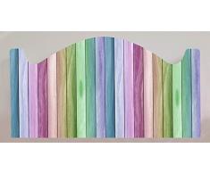 Cabecero Cama PVC Impresión Digital Imitación madera multicolor 100 x 60 cm | Disponible en Varias Medidas | Cabecero Ligero, Elegante, Resistente y Económico