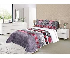 ForenTex - Colcha Boutí, (S-2684), Reversible, Color Rojo, Cama 90 cm, 180 x 260 cm