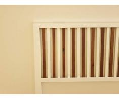 Muebles pejecar cabecero Modelo daimiel para Cama de 135 Fabricado en Madera Maciza de Pino insigni con largueros Verticales Combinados Acabado en Blanco Satinado