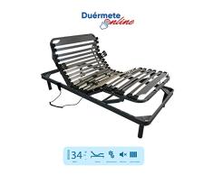 Duérmete Online Cama Articulada Eléctrica Ergomedic | 5 Planos | Bastidor Reforzado | Suspensiones de Hytrel | Fabricada en España, 90 x 190