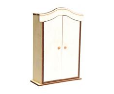Artemio - Mini armario (10 x 14,5 x 3,5 cm, madera), color beige